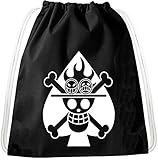 Ace Logo Luffy Pirat Rucksack Tasche Turnbeutel Sport Jute Beutel Piratenb