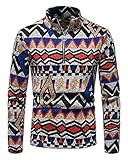 Herren 1/4 Reißverschluss Pullover Casual Warm 3D Gedruckt Rollkragenpullover Winter Gestrickt Arbeit Tops Langarm Viertel Reißverschluss Pullover Shirts, 2, XX-Larg