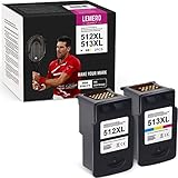 LEMERO UEXPECT Kompatibel für Canon PG-512 CL-513 druckerpatronen für Canon Pixma iP2700 IP2702 MP230 235 240 MP250 MP260 MP270 MP280N MP490 MP495 MX410 MX420 MX320 330 MX340 MX350(Schwarz, Farbe)