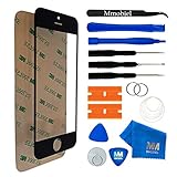 MMOBIEL Front Glas Reparatur Set kompatibel mit iPhone 5 5C 5S SE Series (Schwarz) Display mit Werkzeug-S