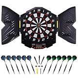 Grebarley Dartscheibe Elektronisch Dartscheiben Elektronisches Elektronik Dartboard Dart Scheibe Elektronisch Dartautomat E Dartboards mit 12 Dartpfeile mit Kunststoffsp