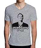 Quentin Tarantino - Stencil Design Men's V-Neck T-Shirt X-Larg