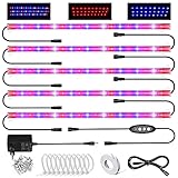 Relassy Pflanzenlampe LED, Vollspektrum LED Grow Lampe Pflanzenlicht Streifen mit Auto Timer 3H/6H/12H, Grow light LED Strips Pflanzenleuchte 4 Dimmbare Level für Zimmerpflanzen Gewächshaus (95 LEDs)