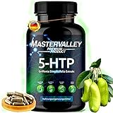 5-HTP | Pflanzlich | Griffonia Simplicifolia Extrakt | 200mg Kapseln | Natürlicher Booster | 120 Kapseln | Keine Zusätze | Laborgeprüft | Made in Germany | Mastervalley