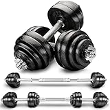 RE:SPORT 2 in 1 Hanteln Set 30kg | Hantelset Gusseisen verstellbar | Kurzhantel & Langhantel | Sternverschlüsse & Verbindung