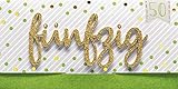 Perleberg Geburtstagskarte zum 50. Geburtstag Lettering Surprise - fünfzig - 11 x 22 cm 7784004-2