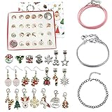 MEIYOUMK Adventskalender Kinder 24-Teilig Schmuck Adventskalender 2021 Frauen Schmuckstücke Wie Ketten und Armbänder Damen Mädchen Frauen Kinder Xmas Weihnachtsk
