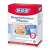 SOS Regelschmerz-Pflaster, angenehme Wärme zur Schmerzlinderung bei Krämpfen, wohltuende und konstante Tiefenwärme bei Schmerzen während der Menstruation, je 20 x 9,5 cm, 1 x 2