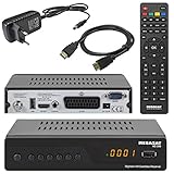 netshop 25 Megasat HD 390 HD SAT Receiver (HDTV, DVB-S2, HDMI, 1080p, SCART, USB Mediaplayer, Full HD, Astra vorinstalliert) inkl HDMI Kab