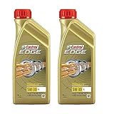 2x 1 L Liter Castrol Edge Fluid Titanium 5W-30 LL Motoröl inkl. Castrol Ölwechselanhäng