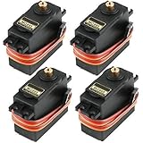 BINGFANG-W DC 4Pcs MG995 Analog Servo Getriebe Servo 20KG High Speed ​​Torque Digital Servo Motor Compatible with Smart Auto-Roboter Boot RC Hubschrauber M