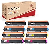 Toner Kingdom Compatible Toner Cartridge Replacement for Brother TN241 TN242 TN245 TN246 for MFC-9332CD DCP-9022CDW DCP-9020CDW MFC-9140CDN MFC-9142CDN DCP-9015CDW HL-3142CW HL-3152CDW (8 Pack)