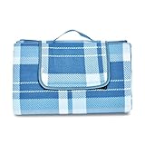 Amazon Basics - Picknickdecke, campingdecke mit wasserdichter Unterseite, 200 x 200