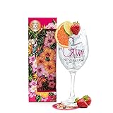 HISA DARIL XXL Cocktailglas 700ml inkl. Geschenkverpackung und Untersetzer, Aperol Spritz & Gin Gläser das Geschenkset Frauen, Beste Freundin Geschenke zum Geburtstag, Dankeschön oder W