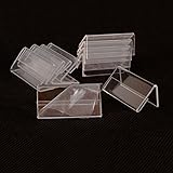 Earlywish 50pcs MINI Zeichen Display Halter Preis Karte Tag Label Stand 4cm x 2