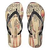 Linomo Herren Damen Zehentrenner Uralt Ägyptisch Ägypten Flip Flops Badelatschen Casual Sandalen Sommer Strand H
