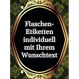 8 Flaschenetiketten selbstklebend mit Text personalisiert - Etikett VIP Gold-Look - Flaschen Aufkleber für Wein oder Sek