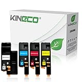 4 Toner kompatibel mit Xerox Phaser 6000 6010 N, für Xerox WorkCentre 6000 Series, WC 6015 VB VNI - Schwarz 2.000 Seiten, Color je 1.400 S
