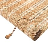 Bambusrollo Blickdicht,Bambus-Rollo Für Innen,Hochwertiges Fenster-Rollo Bambus,Sonnenschutz 80% Sichtschutz Rollo Seitenzugrollo,Bambusjalousien Mit Haken In Natur,Anpassbar (100x180cm/39x71in)