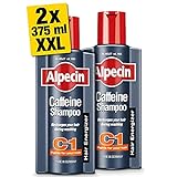 Alpecin Koffein Shampoo C1 2x 375ml | Verhindert und reduziert Haarausfall | Natürliches Haarwachstum Shampoo für Männer | Energizer für kräftiges Haar | Haarpflege für Männer | Made in Germany