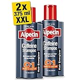 Alpecin Koffein Shampoo C1 2x 375ml | Verhindert und reduziert Haarausfall | Natürliches Haarwachstum Shampoo für Männer | Energizer für kräftiges Haar | Haarpflege für Männer | Made in Germany