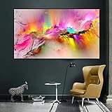 Morden Cloud Leinwand Kunst Rot Bunte Abstrakte Poster Malerei Wandbilder Drucke Für Wohnzimmer Home Dekorativ 90x185cm (35,4x72.3in) R