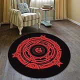 YSJJQSC Teppich Magic Circle Schicksal Floor Teppich Poorat Square Teppich Schlafzimmer Küche Wohnzimmer rutschfeste Matte Cosplay Geschenk Startseite Einrichtung (Color : Style 3, Size : 80x80cm)