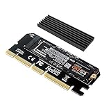 NVME Adapter PCIe x16 mit Kühlkörper, 6amLifestyle M.2 NVME oder AHCI SSD auf PCIE 3.0 | 4.0 Adapterkarte für Key M 2230, 2242, 2260, 2280 Größe M.2 SSD, unterstützt PCIe x4 x8 x16 S