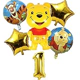 Packung 6 Ballons Winnie The Pooh Miotlsy-Winnie The Pooh Latex Ballons mit Bändern Geburtstag Party Dekoration Karneval für Partys und Geburtstage. Ideal,um Ihre Partys zu schmück