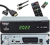 Opticum SBOX - PVR Aufnahmefunktion Timeshift - Mediaplayer - 1080P Digital HD Sat Receiver für Satellitenschüssel - Astra Hotbird vorinstalliert - HDMI, SCART, USB, HDTV, DVBS2 + Anadol Satkab