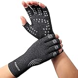 Arthritis Handschuhe, Kompressionshandschuhe für Rheumatoide & Osteoarthritis, Arthrose Handschuhe Fingerlose Handschuhe lindern Schmerzen bei Rheuma, RSI, Karpaltunnel, Gelenkschmerzen Herren Damen L