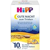 Hipp Bio Milchnahrung Gute-Nacht! Milch-Getreide-Mahlzeit, 4er Pack (4 x 500 g)