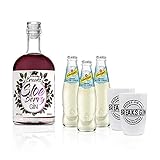Breaks SLOE Gin Bundel - 1x 0,5L Breaks Sloe Berry Gin - 3x Schweppes Bitter Lemon - 2x Breaks Gin Tassen - Breaks Bundel S