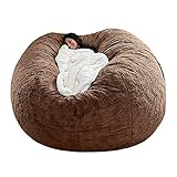 Dingliang Sitzsack-Stühle Abdeckung Wohnzimmermöbel Riesen Sitzsackhülle Abnehmbarer, Flauschiger Sitzsackbezug aus weichem Kunstpelz-Microsuede (Kein Füllstoff)