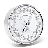 Fischer 15.01 - Barometer - 103mm Druckmessgerät mit Edelstahl-Gehäuse Made in Germany