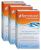Vorteils-Set 3x Ferrotone: Eisen in Wasser aus natürlicher Quelle, sehr gut aufnehmbar und verträglich, flüssig, 42 x 20ml B