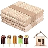 200StüCk HolzstäBchen Diy Handwerk Bastelarbeiten Stick Holzstiele Eisstiele Aus Holz Holzspatel Bastelholz Eisstiele Aus Holz HolzstäBchen Zum Basteln Holzspatel FüR Basteln HolzstäBchen Zum B