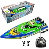 RC Boot, ferngesteuertes Rennboot für Wasser, Hochgeschwindigkeits-Boote 20–30 km/h, Mini-Speed-Boot, Spielzeug, Outdoor-Abenteuer, elektrisch, 4, RC Speed-Boot für Kinder und Erw