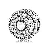 Romantische 925 Sterling Silber Liebesschloss Herz Schlüssel Perlen Fit Original LISHOU Charms Armband Halskette Frauen Zubehör Schmuck Geschenk D9