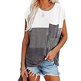 Blusenkleid Tunika Bluse Kurz Rote Oberteile Kleid Im Hemdblusenstyle Tops GrüN Comma Blusenshirt Tunika Festlich New Look Bluse Streifendamen t-Shirts (Gray, S)