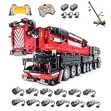 Gedar Technik Riesenkran Liebherr Kran LTM1750-9.1 Baukasten, Ferngesteuert Kran Bausteine mit 12 Motors, 7769 Klemmbausteine Kranwagen Kompatibel mit Lego Technik