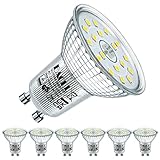 EACLL GU10 LED Kaltweiss 6W Ersetzt 100W Halogen Leuchtmittel, 6er-Pack. 735 Lumen 6000K Birnen, AC 230V Flimmerfrei Strahler, Abstrahlwinkel 120 ° Spot, Nicht Dimmbar Reflektorlamp