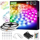 Lepro LED Strip 10M(2x5M), LED Streifen Musik Lichterkette mit Fernbedienung, Band Lichter, RGB Dimmbar Lichtleiste Light, Lichtband Leiste, Bunt Kette für Party Weihnachten Dek