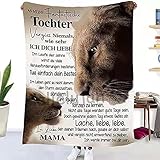Personalisierte Kuscheldecke An Meine Tochter 3D Wohndecke Microfaser Flauschig Weich Warm Plüsch Wohndecke Fleece Tagesdecke Decke für Sofa und Bett Sofaüberwurf Geschenke Deck
