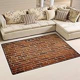 XiangHeFu Teppiche zum Wohnen Esszimmer Schlafzimmer Fußmatten Dekorative Ziermauer 2'7'x1'8 (31x20 Zoll) Teppich rutschfeste Bodenmattenablag