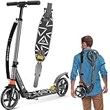 KESSER® Cityroller Scooter 205mm Räder PU Big Wheel - Pro-S Tretroller mit Doppel Federung, City-Roller Scooter klappbar und Höhenverstellbar, Roller Kickscooter für Erwachsene und Kinder, G