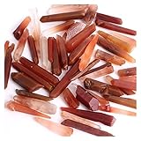 Rauer Stein 30g Natürlicher rauer roter Kristall Lemurian Samenquarz Point rotem Quarz-Stock Roher Stein-Probenmineralienheilung Geschenk (Color : Red Crystal 50g)