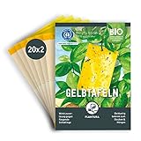 Plantura Gelbtafeln, gegen Trauermücken & andere Fliegende Schädlinge, 40 Stück