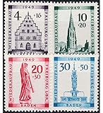 Goldhahn Französische Zone Baden Nr. 38-41 A Freiburg 1949' postfrisch Französische Zone Baden Nr. 38-41 A Freiburg 1949' postfrisch ** Briefmarken für S