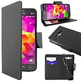 ebestStar - kompatibel mit Samsung Galaxy Grand Prime Hülle SM-G530F, Value Edition SM-G531F Wallet Case Handyhülle [PU Leder], Kartenfächern Standfunktion, Schwarz [Phone: 144.8x72.1x8.6mm, 5.0'']